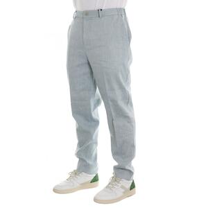 PANTALONE IN LINO SSEINSE CELESTE